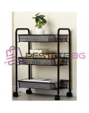 Метална кухненска етажерка 3 нива мобилна